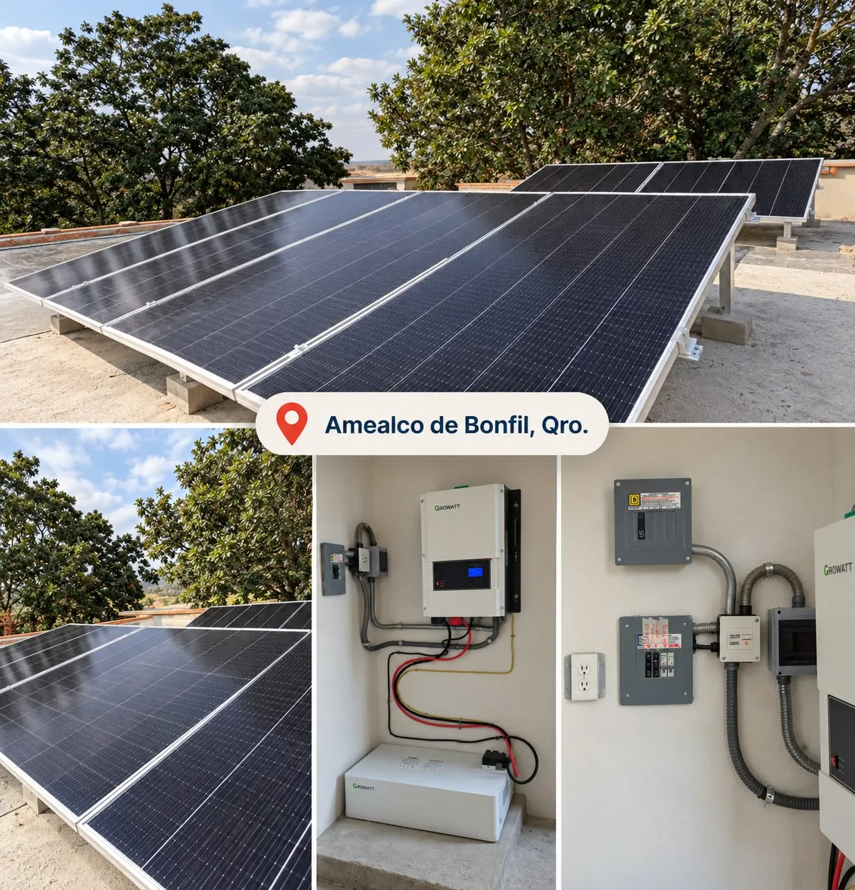 Instalación solar en Amealco de Bonfil, Querétaro