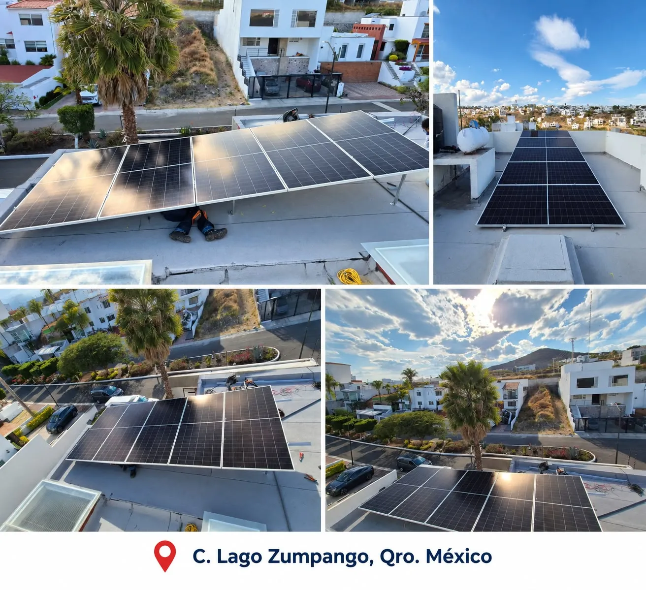 Instalación solar en C. Lago Zumpango, Querétaro